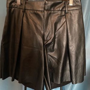 Leather shorts